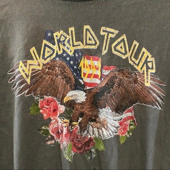 FULL TILT American Eagle Flag Crop Top Sz M - Picture 3 of 7